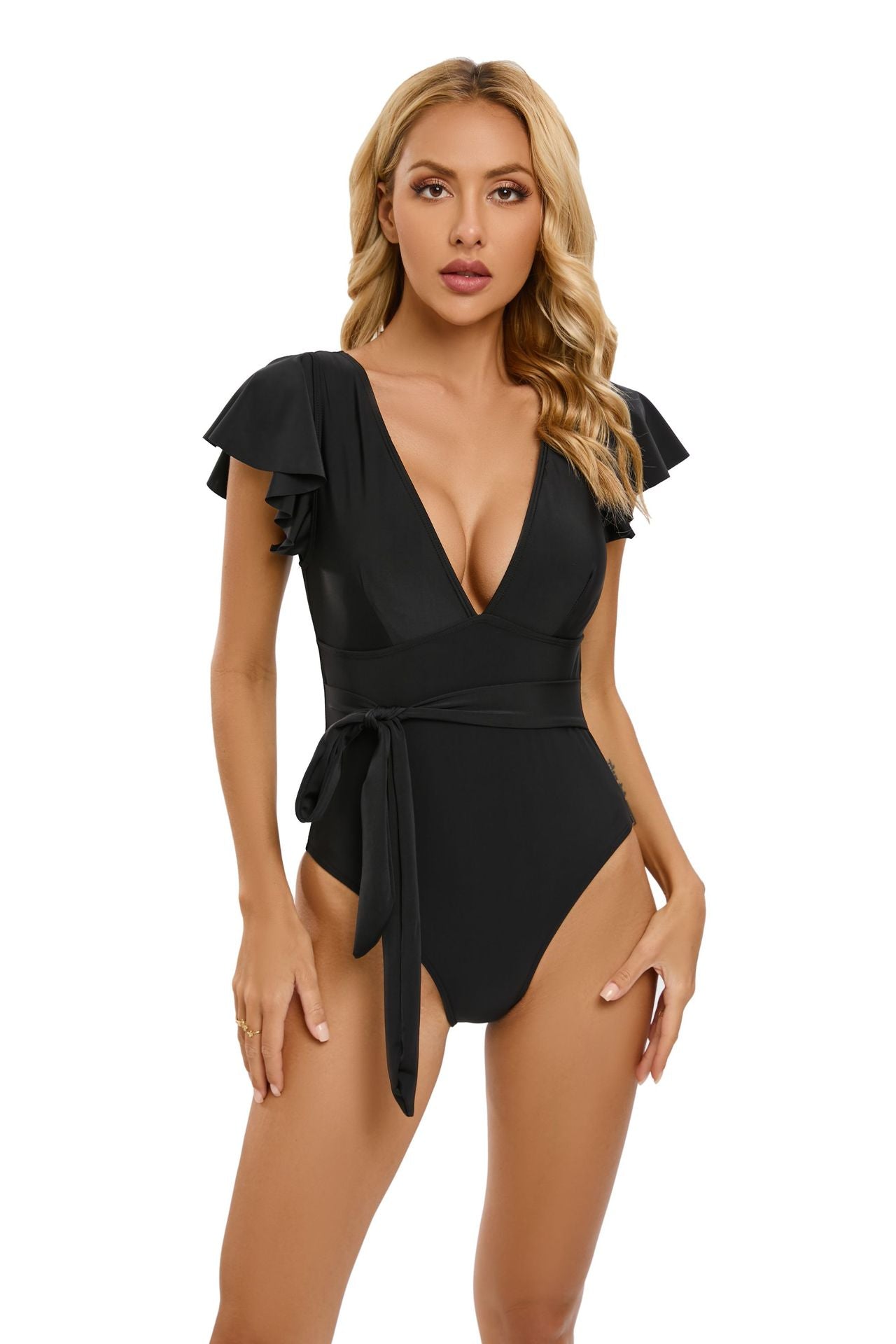 Wholesale Solid Color Bikini Polyester Swimwear